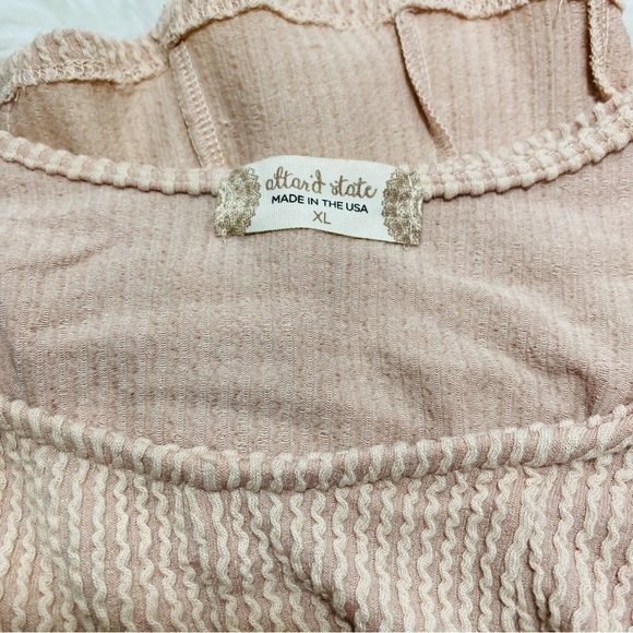 Altar'd State Women’s Bohemian Textured Knit Top Sz-XLarge - Picture 4 of 5